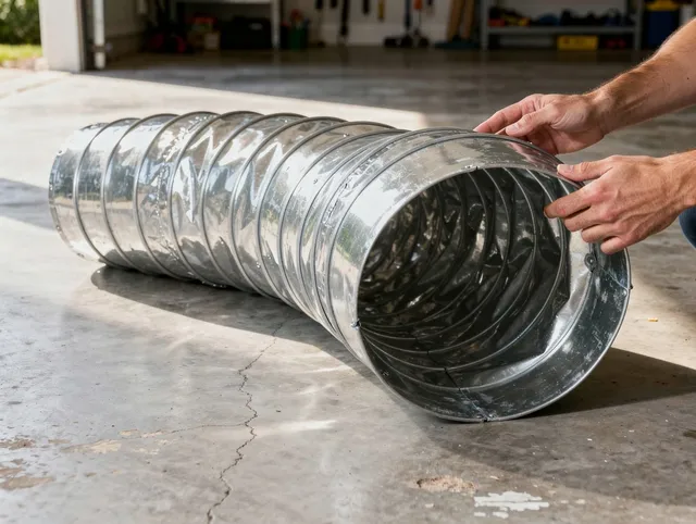 Fallbrook Dryer Vent Cleaning specialist using advanced equipment for thorough duct cleaning in Fallbrook